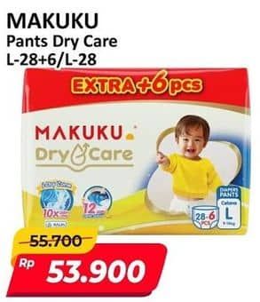 Promo Harga Makuku Dry & Care Celana L28+6, L28 28 pcs - Alfamart