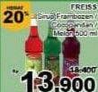 Promo Harga FREISS Syrup Cocopandan, Frambozen 500 ml - Giant