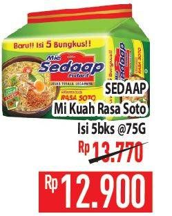 Promo Harga Sedaap Mie Kuah Soto per 5 pcs 75 gr - Hypermart