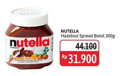 Promo Harga Nutella Jam Spread Chocolate Hazelnut 200 gr - Alfamidi