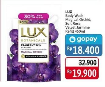 Promo Harga LUX Botanicals Body Wash Magical Orchid, Velvet Jasmine, Soft Rose 450 ml - Alfamidi