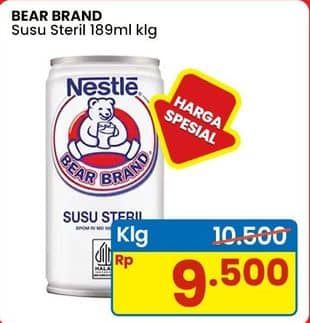 Promo Harga Bear Brand Susu Steril 189 ml - Indomaret