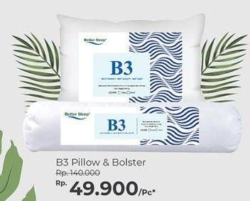 Promo Harga SBM B3 White Pillow Bolster  - Carrefour