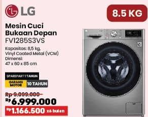 Promo Harga LG FV1285S3VS Mesin Cuci Front Load  - COURTS