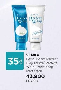 Harga Senka Perfect White Clay/Senka Perfect Whip Facial Foam