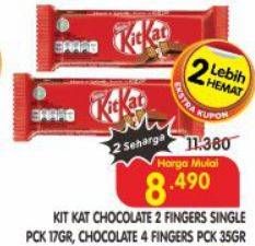 Promo Harga Kit Kat Chocolate 4/2 Fingers  - Superindo