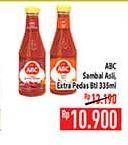 Promo Harga ABC Sambal Asli, Extra Pedas 335 ml - Hypermart