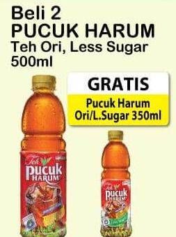 Promo Harga TEH PUCUK HARUM Minuman Teh Original, Less Sugar 500 ml - Alfamart