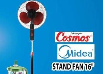 Promo Harga COSMOS/ MIDEA Stand Fan 16"  - Hypermart