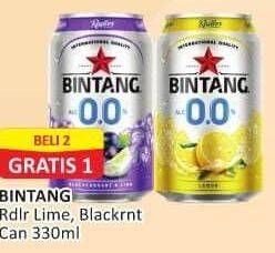 Promo Harga BINTANG Zero Blackcurrant Lime 330 ml - Alfamart