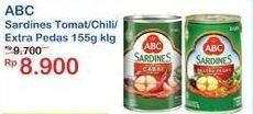 Promo Harga ABC Sardines Saus Tomat, Saus Ekstra Pedas, Saus Cabai 155 gr - Indomaret