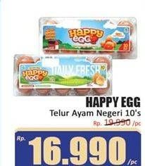 Promo Harga HAPPY EGG Telur Ayam Negeri 10 pcs - Hari Hari