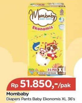 Promo Harga Mom Baby Pants Ekonomis XL36 36 pcs - TIP TOP