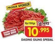 Promo Harga Daging Giling Sapi Spesial per 100 gr - Superindo