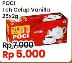 Promo Harga Cap Poci Teh Celup Vanila per 25 pcs 2 gr - Indomaret