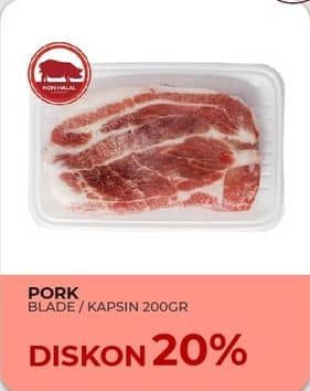 Promo Harga Pork Blade, Kapsin 200 gr - Yogya