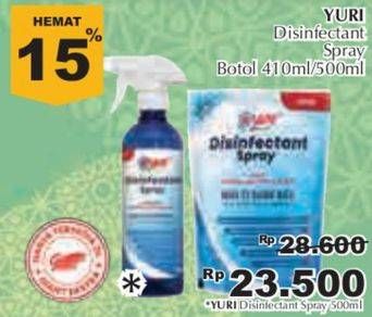 Promo Harga YURI Disinfectant Spray 410 ml - Giant