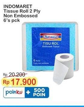 Promo Harga Indomaret Tissue Roll 2 Ply Non Embossed 6 roll - Indomaret