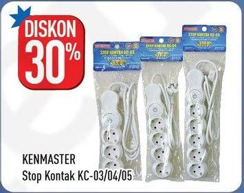 Promo Harga KENMASTER Stop Kontak KC-03, KC-04, KC-05  - Hypermart