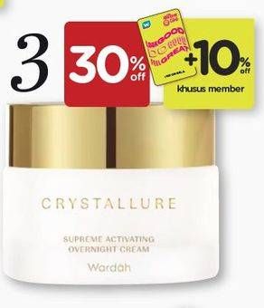 Promo Harga WARDAH Crystallure Supreme Activating Overnight Cream 50 gr - Watsons