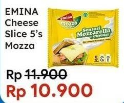 Promo Harga EMINA Cheese Slice Mozza 5 pcs - Indomaret