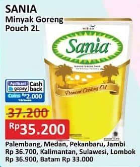 Promo Harga Sania Minyak Goreng 2000 ml - Alfamart