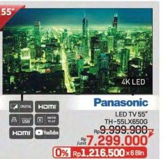 Promo Harga Panasonic TH-55LX650G Android LED TV  - LotteMart