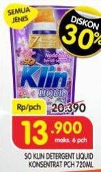 Promo Harga So Klin Liquid Detergent All Variants 750 ml - Superindo