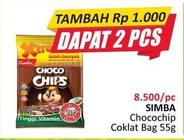 Promo Harga SIMBA Cereal Choco Chips Coklat 55 gr - Alfamidi