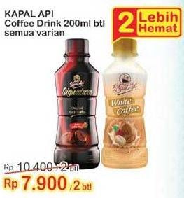Promo Harga KAPAL API Kopi Signature Drink All Variants per 2 botol 200 ml - Indomaret