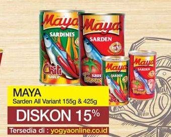 Promo Harga MAYA Sardines All Variants 155 gr - Yogya