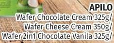 Promo Harga APILO Wafer Chocolate Cream 325g / Wafer Cheese Cream 350g / Wafer 2 in 1 Chocolate Vanila 325g  - Lotte Grosir