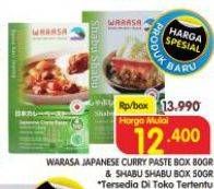 Promo Harga Warasa Bumbu Masakan Jepang Japanese Curry Paste, Shabu Shabu 50 gr - Superindo