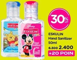Promo Harga ESKULIN Kids Hand Sanitizer 50 ml - Watsons