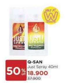 Promo Harga Q-SAN Just Spray 40 ml - Watsons
