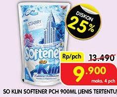 Promo Harga So Klin Softener Sekali Bilas 900 ml - Superindo