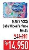 Promo Harga MAMY POKO Baby Wipes Perfumed 80 pcs - Hypermart