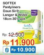 Promo Harga Softex Pantyliner Daun Sirih Longer And Wider 30 pcs - Indomaret