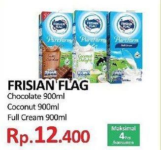 Promo Harga FRISIAN FLAG Susu UHT Purefarm Chocolate, Coconut Delight, Full Cream 900 ml - Yogya