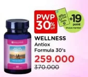 Promo Harga Wellness Antiox Formula 30 pcs - Watsons