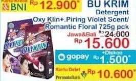Promo Harga Bukrim Oxy Klin Power Violet Scent, Romantic Floral 750 gr - Indomaret