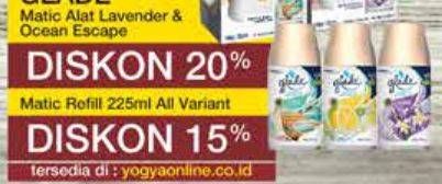 Promo Harga Glade Matic Spray Refill All Variants 225 ml - Yogya