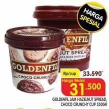 Promo Harga Goldenfil Selai Hazelnut, Choco Crunchy 350 gr - Superindo