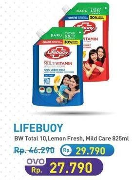 Promo Harga Lifebuoy Body Wash Lemon Fresh, Mild Care, Total 10 850 ml - Hypermart