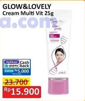 Promo Harga Glow & Lovely (fair & Lovely) Multivitamin Cream 25 gr - Alfamart