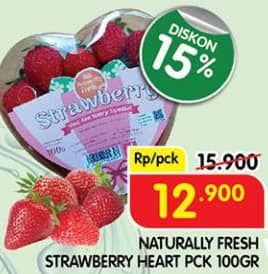 Promo Harga Naturally Fresh Strawberry Heart  - Superindo