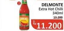 Promo Harga DEL MONTE Sauce Extra Hot Chilli 340 ml - Alfamidi