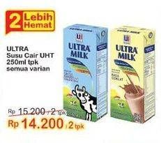 Promo Harga Ultra Milk Susu UHT All Variants 250 ml - Indomaret