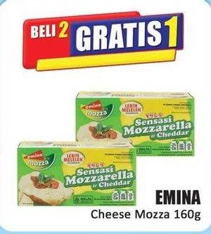 Promo Harga Emina Cheddar Cheese Mozza 165 gr - Hari Hari