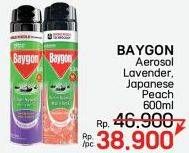 Promo Harga Baygon Insektisida Spray Silky Lavender, Japanese Peach 600 ml - LotteMart